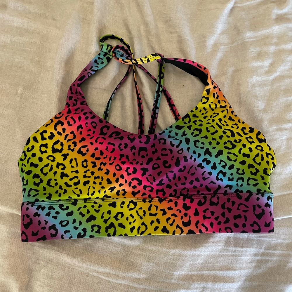 ZYIA Rainbow Leopard Light n Tight Bra